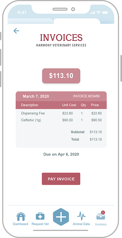 MVR App Unpaid Invoice